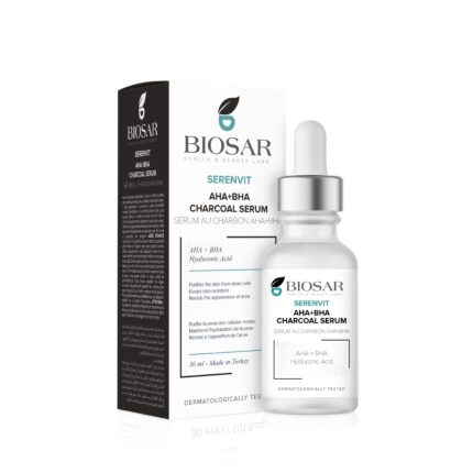 BIOSAR SERENVIT AHA + BHA CHARCOAL SERUM 30ML