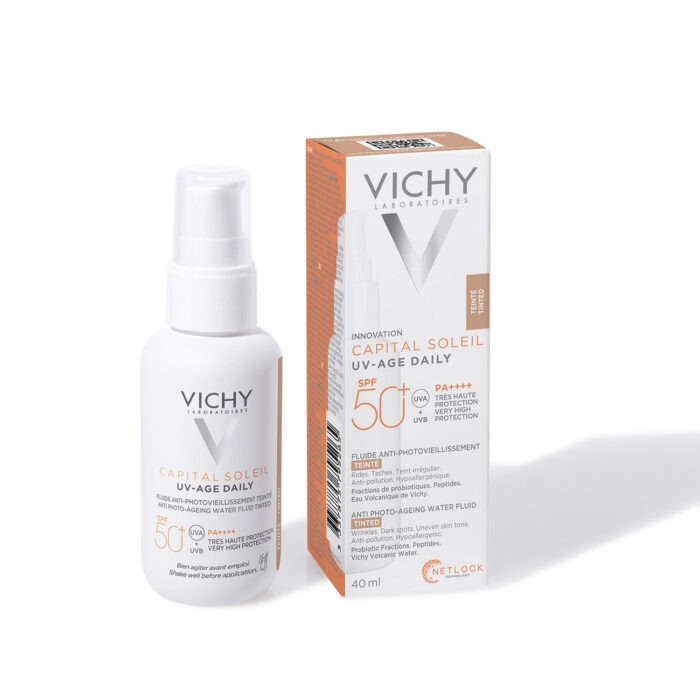 VICHY CAPITAL SOLEIL UV-AGE DAILY WATER FLUID TINTED SPF 50+ 40ML