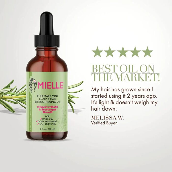 MIELLE ROSEMARY MINT SCALP & HAIR STRENGTHENING OIL 59ML