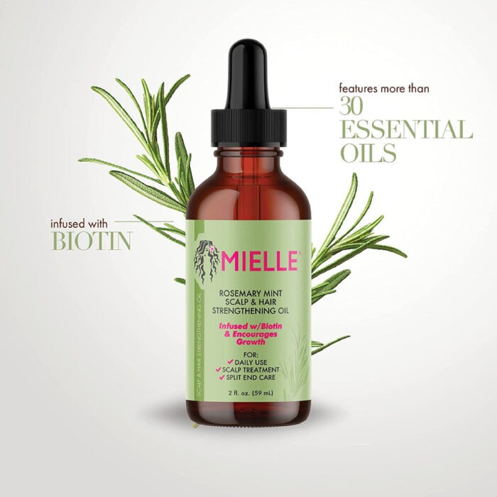 MIELLE ROSEMARY MINT SCALP & HAIR STRENGTHENING OIL 59ML