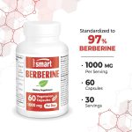 Berberine 1000 mg 60 capsules Super Smart